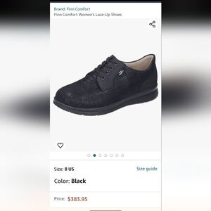 FINN COMFORT Leather Shoes  Orthopedic Support Black women's Eu size 42